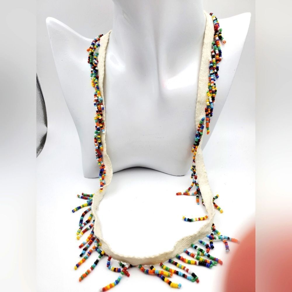 Festival seed beaded handmade necklace‎